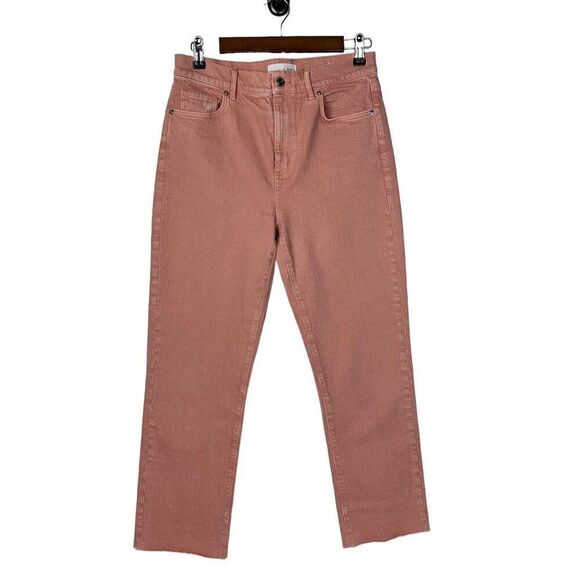 Loft The High Waist Straight Crop size 4 Pink Terracotta - Picture 1 of 8